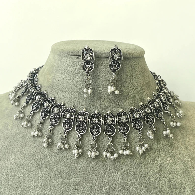 Oxidized Indian Jewelry Gypsy Necklace
