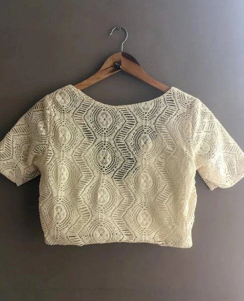 Readymade Elegant White Cotton Blouse