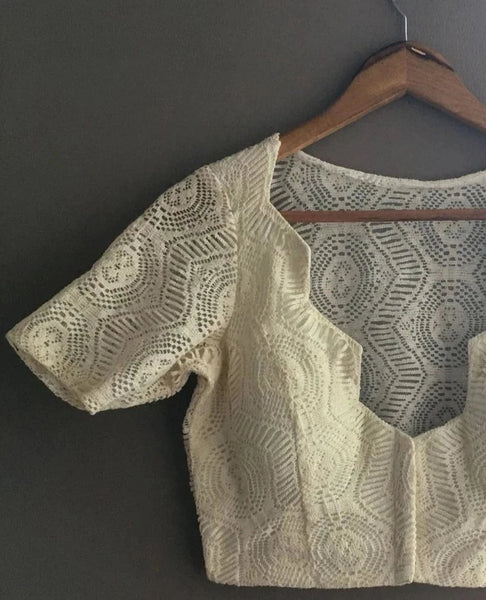 Readymade Elegant White Cotton Blouse