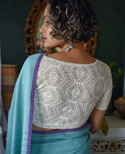Readymade Elegant White Cotton Blouse
